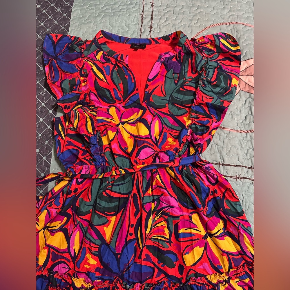 Sugar lips Vibrant Multicolor Floral Dress XL - Picture 5 of 10